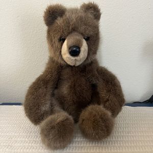 Douglas Cuddle Toys Cal Brown Teddy Bear 13" Sitting Stuffed Plush Animal